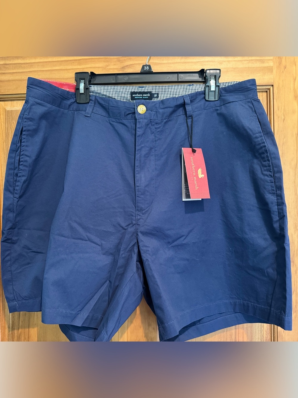 Southern Marsh Navy Blue Cotton Chino Shorts